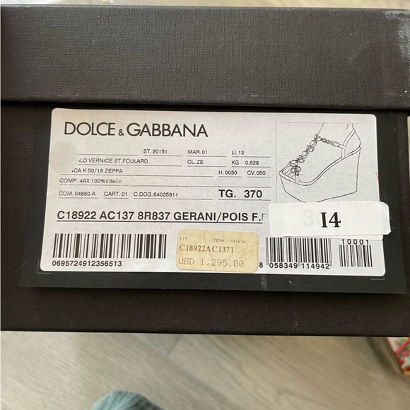 Dolce and Gabbana Sicily Italian Art Print Platform Wedge Sandals - Picture 5 of 7